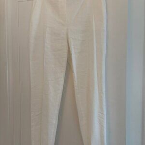 Theory Treeca Pull On Eco Crunch Wash Good Linen Pull On Pants Size 6